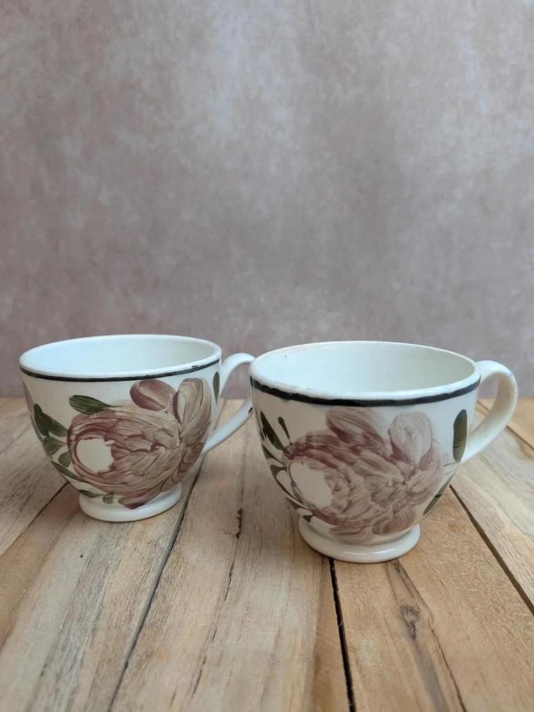 Lot de 2 tasses anciennes terre de fer Creil et Montereau – Xixe